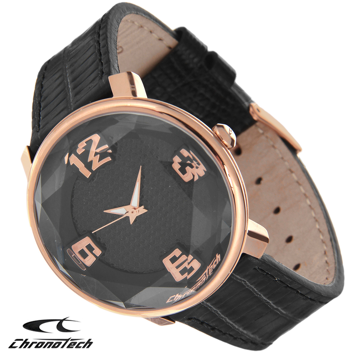 Часы женские наручные Chronotech, цвет: черный, золотой. RW0096RW0096 Часы женские наручные Chronotech, цвет: черный, золотой. RW0096RW0096Часы Chronotech - это часы для современных и стильных девушек, которые стремятся выделиться из толпы и подчеркнуть свою индивидуальность. Корпус часов выполнен из нержавеющей стали с PVD-покрытием. Циферблат оформлен арабскими цифрами и защищен минеральным стеклом с огранкой. Часы имеют три стрелки - часовую, минутную и секундную. Стрелки светятся в темноте. Ремешок часов выполнен из натуральной кожи с тиснением и застегивается на классическую застежку. Часы упакованы в фирменную коробку с логотипом компании Chronotech. Такой аксессуар добавит вашему образу стиля и подчеркнет безупречный вкус своей владелицы. Характеристики: Диаметр циферблата: 3,5 см. Размер корпуса: 4 см х 4 см х 1 см. Длина ремешка (с корпусом): 23 см. Ширина ремешка: 1,7 см.