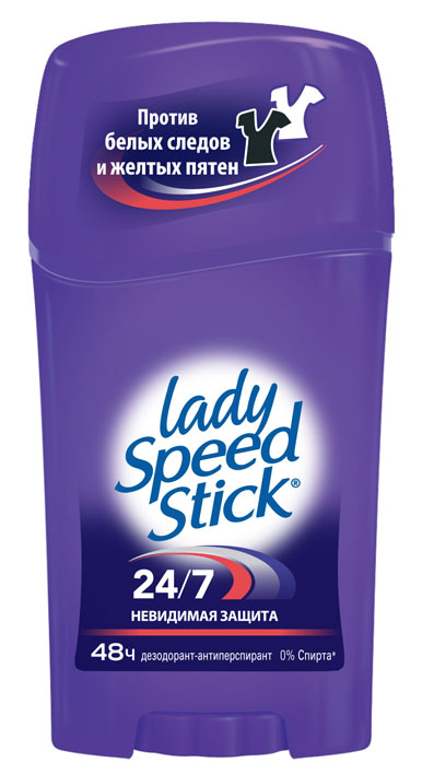Дезодорант-стик Lady Speed Stick Невидимая защита, 45 г4105942 Дезодорант-стик Lady Speed Stick Невидимая защита, 45 г4105942Дезодорант Lady Speed Stick Невидимая защита обеспечит Вам максимальную защиту от влажности на весь день и становится прозрачным после нанесения, поэтому не оставляет белых следов на коже.