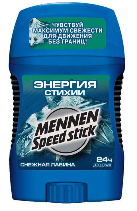 Дезодорант-стик Mennen Speed Stick Энергия стихии. Снежная лавина, 60 г4102250 Дезодорант-стик Mennen Speed Stick Энергия стихии. Снежная лавина, 60 г4102250Дезодорант Mennen Speed Stick Энергия стихии. Снежная лавина обеспечивает надежную защиту от пота. Снежная лавина… аромат, заряженный энергией стихии.