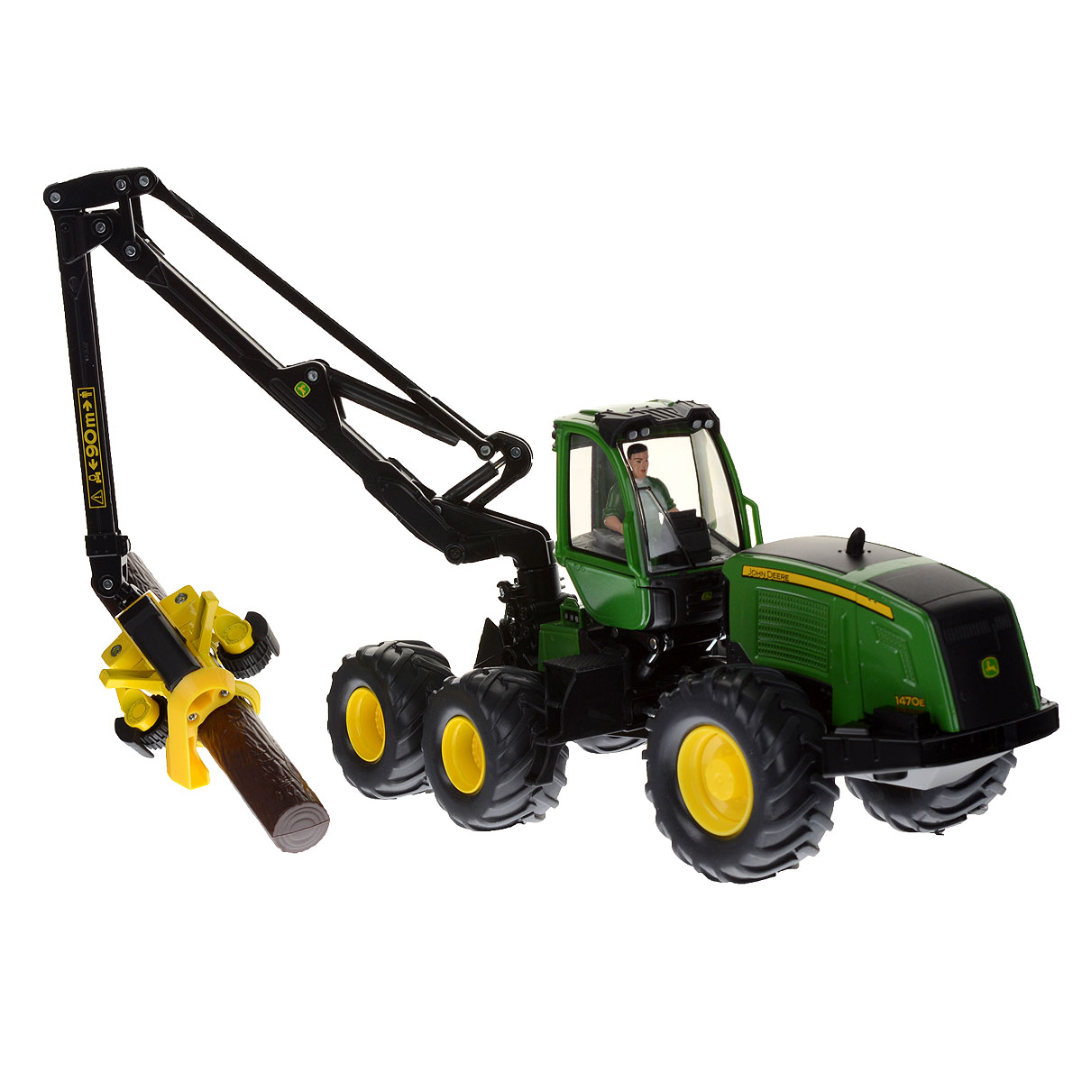 Siku Погрузчик с манипулятором John Deere 1470E4059 Siku Погрузчик с манипулятором John Deere 1470E4059Коллекционная модель Siku Джон Дир с манипулятором выполнена в виде точной копии лесозаготовительной машины харвестера John Deere (Джон Дир) в масштабе 1/32. Такая модель понравится не только ребенку, но и взрослому коллекционеру, и приятно удивит вас высочайшим качеством исполнения. Модель выполнена из металла с элементами из пластика; прорезиненные колеса крутятся. Стрела поворачивается, поднимается и опускается. Кабина поднимается и опускается, внутри нее находится фигурка водителя. Передняя и задняя секции харвестера перемещаются в сочленении. Подвеска передних колес независимая. В комплекте 4 бревна, которые можно перемещать с помощью манипулятора. Коллекционная модель станет не только интересной игрушкой для ребенка, интересующегося агротехникой, но и займет достойное место в коллекции.