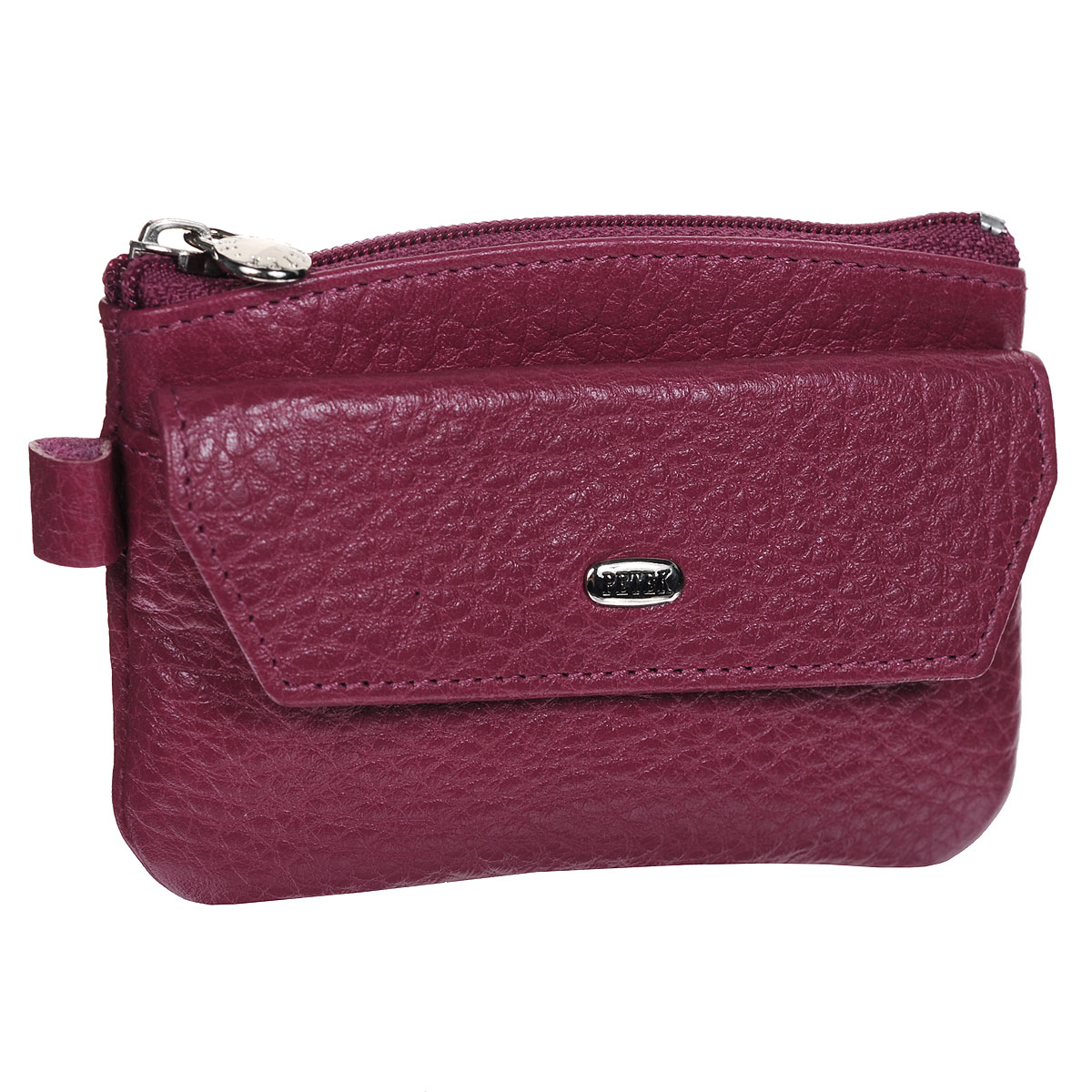 Ключница Petek, цвет: фуксия. 537.46B.44537.46B.44 Fuchsia Ключница Petek, цвет: фуксия. 537.46B.44537.46B.44 FuchsiaКомпактная ключница Petek - стильная вещь для хранения ключей. Ключница, закрывающаяся на застежку-молнию, выполнена из натуральной мягкой кожи. Внутри на цепочке крепится металлическое кольцо для ключей. На лицевой стороне предусмотрен кармашек для мелочи на кнопке. Ключница упакована в фирменную коробку с логотипом. Этот аксессуар станет замечательным подарком человеку, ценящему качественные и практичные вещи.