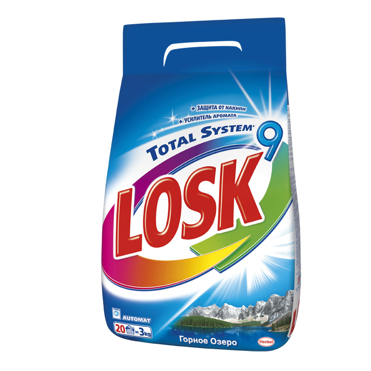 Стиральный порошок Losk Горное озеро. Автомат, 3 кг900115 Стиральный порошок Losk Горное озеро. Автомат, 3 кг900115Средство моющее синтетическое универсальное Losk автомат Горное озеро. Предназначено для стирки изделий из хлопчатобумажных, льняных, синтетических тканей и тканей из смешанных волокон в стиральных машинах-автоматах в воде любой жесткости. Состав: 5-15% анионные ПАВ, кислородсодержащий отбеливатель; Товар сертифицирован.