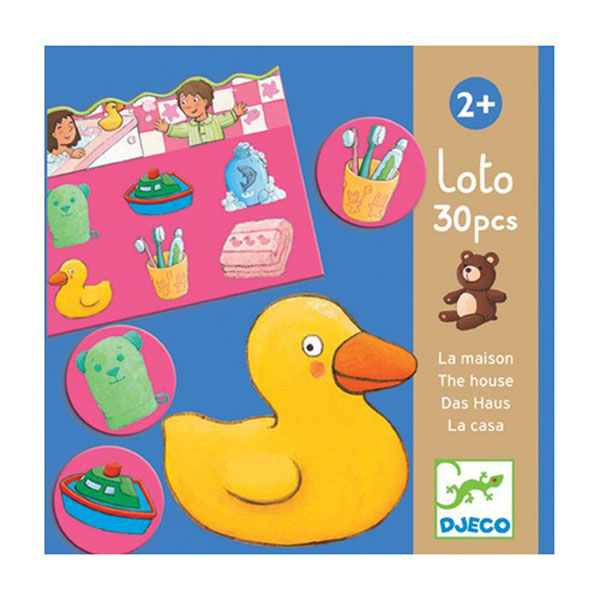 Лото Djeco Дом08121 Лото Djeco Дом08121Лото Djeco Дом позволит весело и полезно провести время. Игра стоит из 5 игровых полей и 30 фишек с различными изображениями. Для детей от 2 лет. Игра невероятно занимательная и веселая. Игра направлена на развитие эстетического воспитания ребёнка, на его ловкость, на развитии пространственного воображения. Она способствует развитию сенсорики, моторики пальцев. Ваш ребёнок с большим удовольствием будет играть, и развивать своё внимание. Он будет играть вместе с родителями или друзьями.