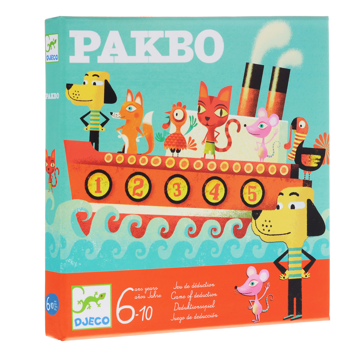 Настольная игра Djeco Пакбо08458 Настольная игра Djeco Пакбо08458Настольная игра Пакбо - это невероятно интересная и необычная игра. Цель этой интересной стратегической игры – быстрее всех определить места, на которых сидят пассажиры корабля соперника. В начале игры все участники рассаживают зверей и в бой! Очаровательная и познавательная игра для Вашего малыша. Набор очень яркий и занимательный.