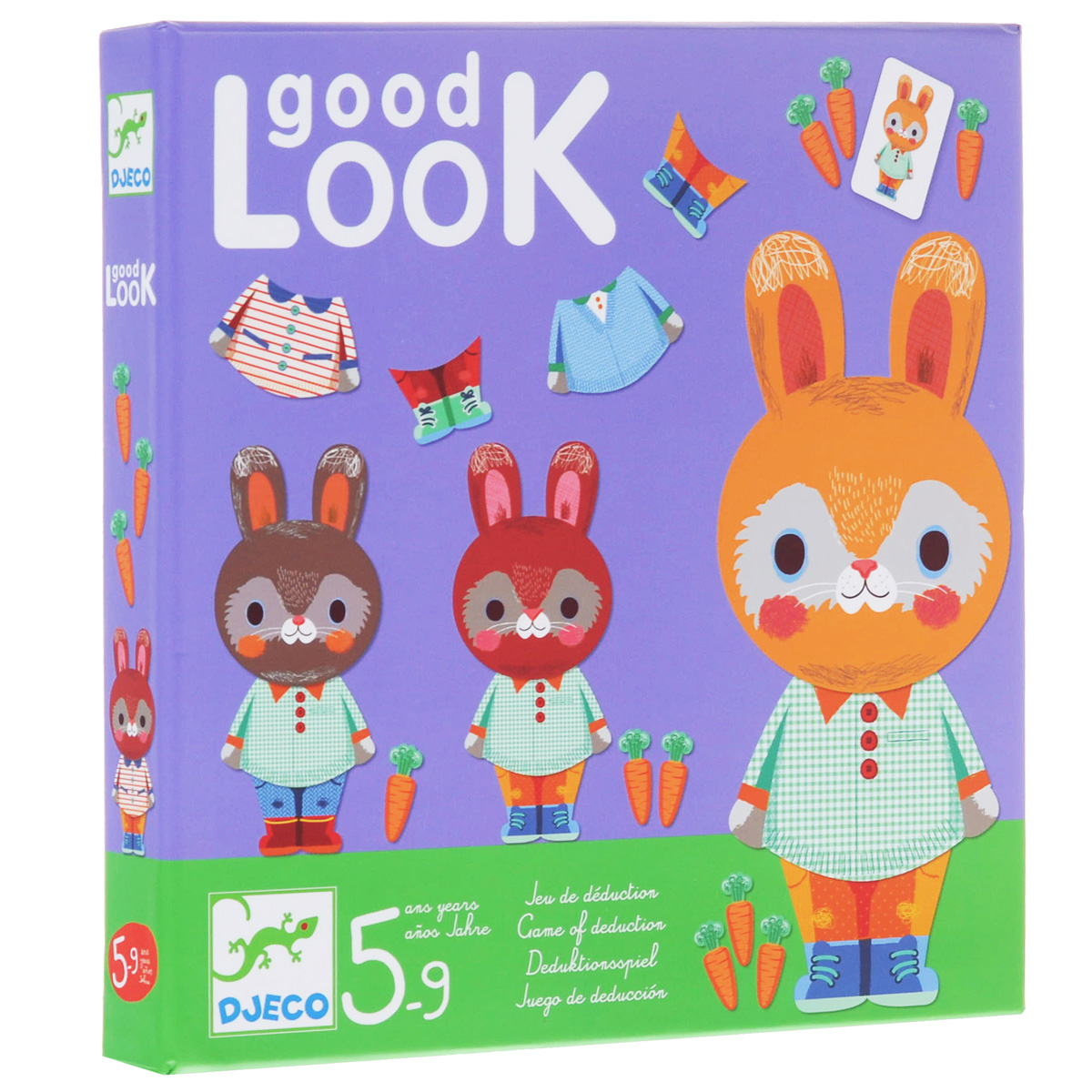 Настольная игра Djeco Одень зайку!08498 Настольная игра Djeco Одень зайку!08498Настольная игра Одень зайку!. Цель этой интересной детской игры – собрать зайчика в соответствии с изображением на карточке. Ведущий смотрит одну карточку и проверяет, сколько правильных деталей собрано. Игра довольно простая и интересная. Она очень понравится Вашему малышу. Здесь много интересных ходов и Ваш ребёнок будет играть с удовольствием. Это простая игра, очень весёлая.