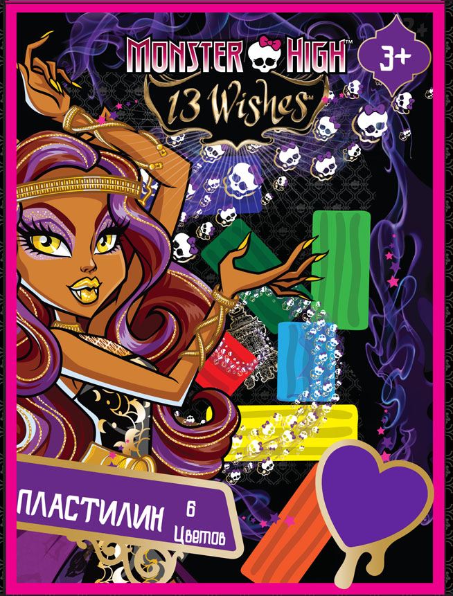 Пластилин Centrum Monster high, 6 цветов85634 Пластилин Centrum Monster high, 6 цветов85634Пластилин Centrum Monster high - это отличная возможность познакомить ребенка с еще одним из видов изобразительного творчества, в котором создаются объемные образы и целые композиции. В наборе пластилин 6 ярких цветов (белый, желтый, голубой, красный, зеленый, черный), а также пластиковый стек. Цвета пластилина легко смешиваются между собой, и таким образом можно получить новые оттенки. Пластилин имеет яркие, красочные цвета и не липнет к рукам. Техника лепки богата и разнообразна, но при этом доступна даже маленьким детям. Занятия лепкой не только увлекательны, но и полезны для ребенка. Они способствуют развитию творческого и пространственного мышления, восприятия формы, фактуры, цвета и веса, развивают воображение и мелкую моторику.