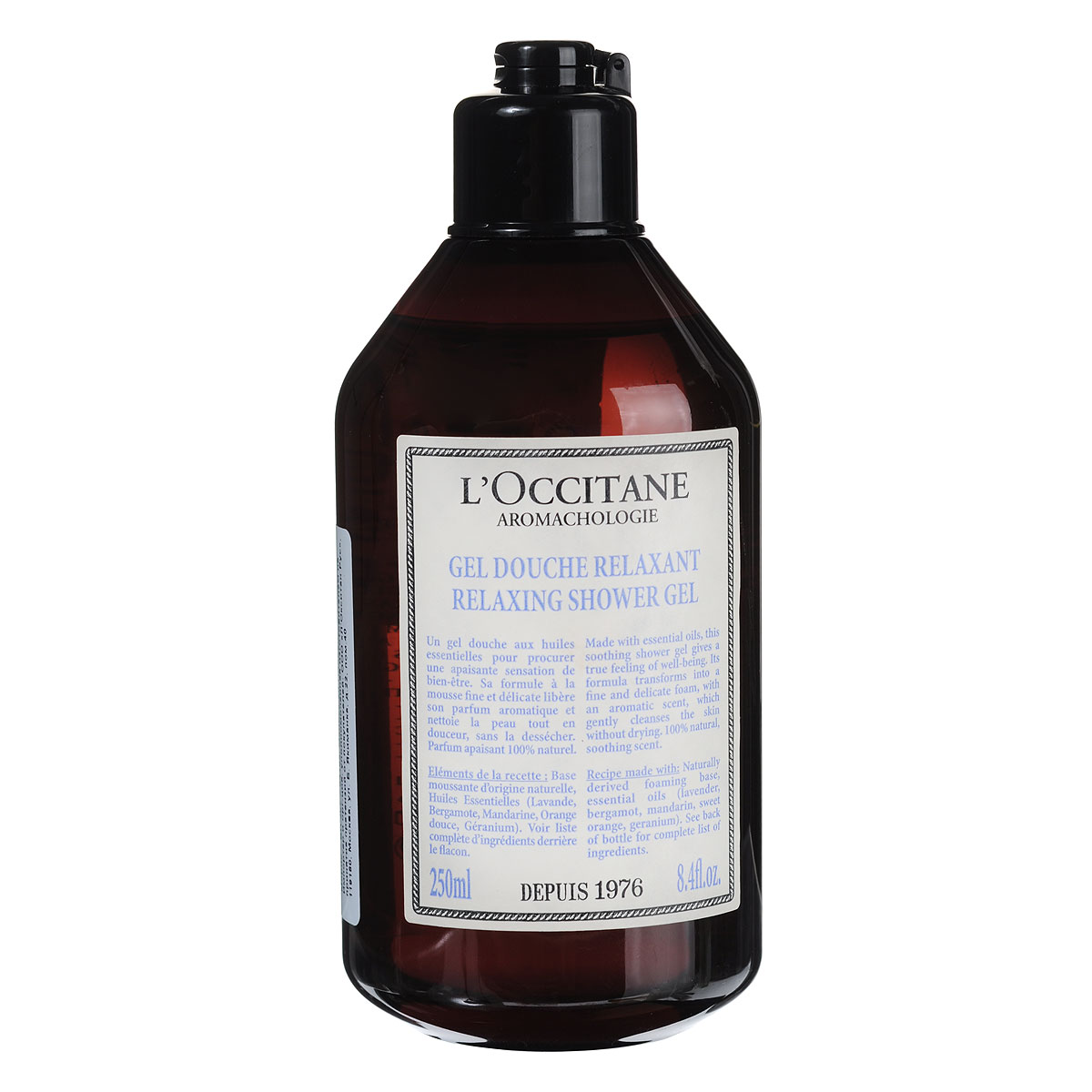 LOccitane Гель для ванн и душа Аромакология, расслабляющий, 250 мл311622 LOccitane Гель для ванн и душа Аромакология, расслабляющий, 250 мл311622Этот успокаивающий гель для душа дарит отличное самочувствие и настроение. Формула без сульфатов мягко очищает кожу, а натуральный аромат помогает полностью расслабиться. Товар сертифицирован.