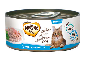 Консервы для кошек "Мнямс", с тунцом и креветками, 70 г