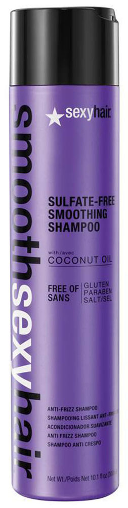Sexy Hair Шампунь для волос Sulfate Free Smoothing Shampoo, разглаживающий, 300 млSM-38SHA10 Sexy Hair Шампунь для волос Sulfate Free Smoothing Shampoo, разглаживающий, 300 млSM-38SHA10Преобразует пушащиеся, волнистые и кудрявые волосы в гладкие, мягкие и блестящие. Не содержит сульфатов, клейковины, парабенов и солей. Обеспечивает гладкость, мягкость, блеск и баланс влаги. Сохраняет стойкость кератинового и химического выпрямления, работает на наращённых волосах. Кокосовое масло помогает бороться с пушащимися волосами, придавая им гладкость, предотвращает открытие кутикулы и излишние трение волос, отталкивает влагу. Товар сертифицирован.