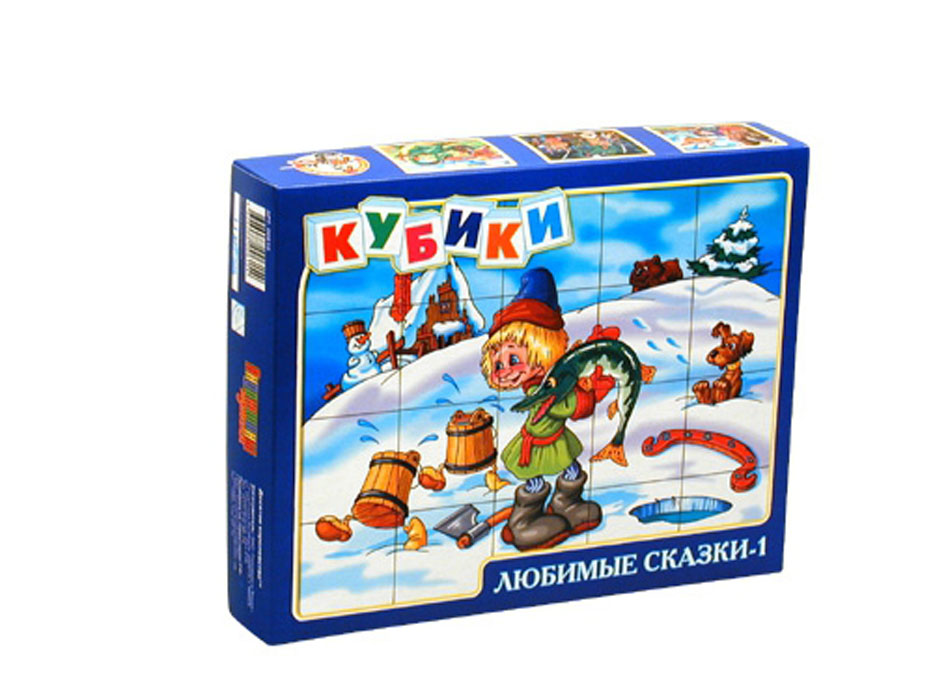 Кубики Десятое королевство Любимые сказки-1, 20 шт00615 Кубики Десятое королевство Любимые сказки-1, 20 шт00615Кубики Десятое королевство Любимые сказки-1 включают в себя 20 кубиков, на каждой грани которых расположен элемент рисунка. Составляя кубики, малыш сможет собрать 6 красочных изображений. Кубики выполнены из прочного безопасного пластика. Они очень приятные на ощупь, их грани закруглены, малышу непременно понравится держать их в руках, рассматривать и строить из них различные конструкции. А собирание ярких картинок с героями любимых сказок поможет малышу развить навыки логического мышления и поможет ему познакомиться с разными цветами и их названиями. Игры с кубиками развивают мелкую моторику рук, цветовое восприятие и пространственное мышление. Ребенку непременно понравится учиться и играть с кубиками, такие игры не только надолго займут внимание малыша, но и помогут ему развить мелкую моторику, пространственное мышление, зрительное и тактильное восприятие, а также воображение и координацию движений.
