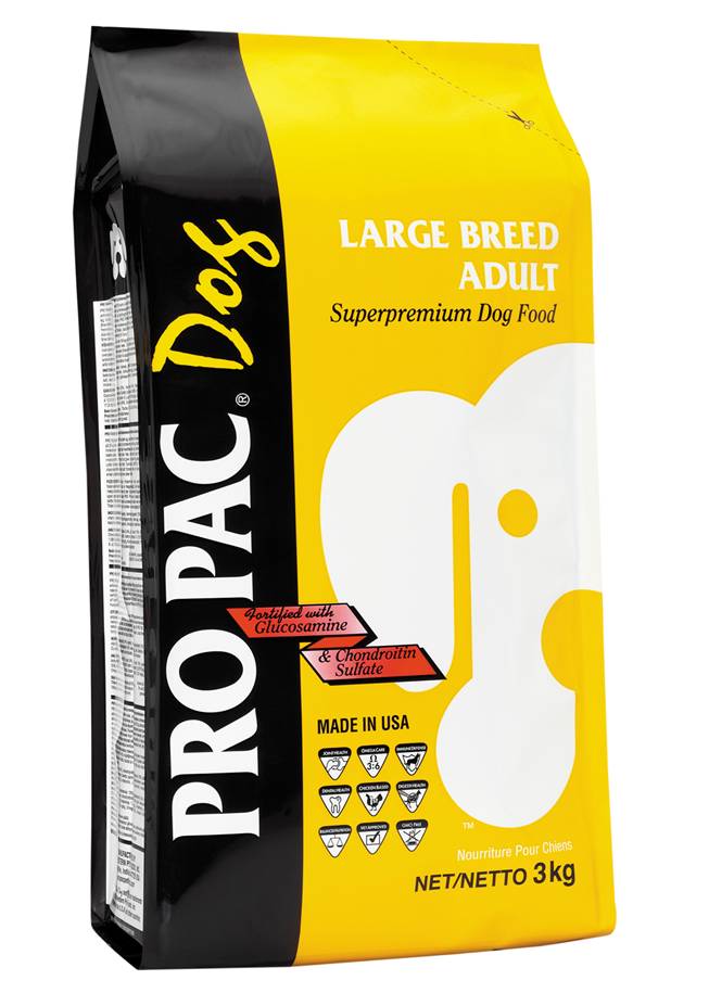 Корм сухой Pro Pac Large Breed Adult для собак крупных пород, с курицей, 15 кг800 Корм сухой Pro Pac Large Breed Adult для собак крупных пород, с курицей, 15 кг800Сухой корм Pro Pac Large Breed Adult предназначен для активных собак крупных пород (более 25 кг). Является полноценным кормом, содержащим надлежащий баланс белков и аминокислот, жиров, углеводов, витаминов и минералов. Основные питательные вещества корма Large Breed Adult обеспечивают сильные кости, превосходные мускулы, здоровые кожу и шерсть. Витамины и полезные минералы улучшат работу нервной системы и укрепят суставы. Жирные кислоты (Омега-3 и -6) являются жизненно важными для поддержания иммунной системы. Состав: куриная мука, зерновые продукты, рисовая мука, вареный рис, куриный жир (сохраненный со смешанным токоферолом), высушенная мякоть свеклы, куриные добавки, льняное семя, высушенные куриные яйца, способствующие пищеварению, пивные сухие дрожжи, дрожжевая культура, соль, хлорид калия, хлорид холина, DL-метионин, L-лизин, витамина Е, глюкозамина гидрохлорид, хондроитина сульфат, витамин D3, витамин А, никотиновая кислота, кальция пантотенат, биотин, витамин В12,...