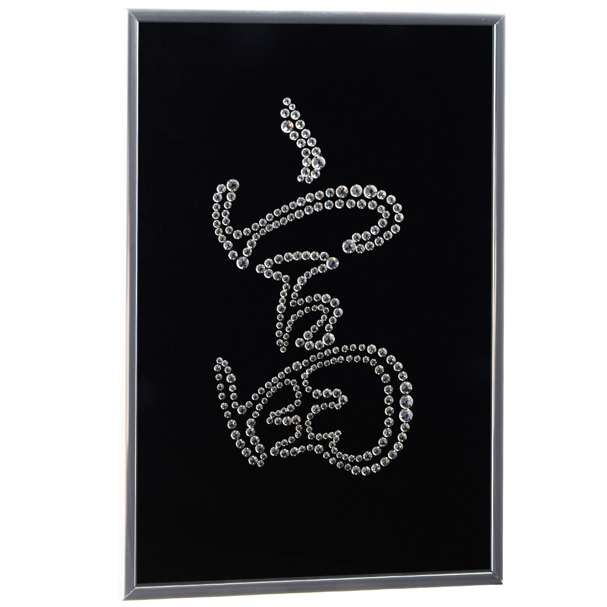 Картина с кристаллами Swarovski Иероглиф богатство, 31 см х 21 см1155 Картина с кристаллами Swarovski Иероглиф богатство, 31 см х 21 см1155Изящная картина в металлической раме, инкрустирована кристаллами Swarovski в виде иероглифа - богатство. Кристаллы Swarovski отличаются четкой и ровной огранкой, ярким блеском и чистотой цвета. Под стеклом картина оформлена бархатистой тканью, что прекрасно дополняет блеск кристаллов. С обратной стороны имеется металлическая петелька для размещения картины на стене. Картина с кристаллами Swarovski Иероглиф богатство элегантно украсит интерьер дома или офиса, а также станет прекрасным подарком, который обязательно понравится получателю. Блеск кристаллов в интерьере, что может быть сказочнее и удивительнее. Картина упакована в подарочную картонную коробку синего цвета и комплектуется сертификатом соответствия Swarovski.