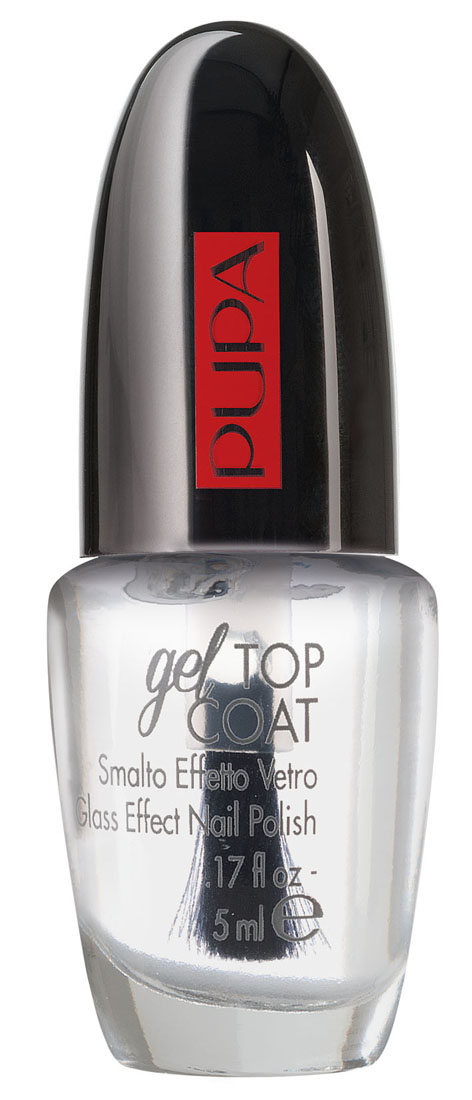PUPA Закрепляющее покрытие для ногтей тон 001 Gel Top Coat,5 мл.030013001 PUPA Закрепляющее покрытие для ногтей тон 001 Gel Top Coat,5 мл.030013001GEL TOP COAT Защитный Лак-Гель с Эффектом Стекла Инновационная формула геля для необыкновенного трехмерного маникюра. Защитный Лак-Гель “Lasting Color” с неповторимым трехмерным эффектом стекла придает ногтям объем и блеск, а маникюру стойкость. Плоский аппликатор-кисточка максиформата округлой формы с 440 ворсинками обеспечивает оптимальный захват геля и необычайно легкое и быстрое нанесение на ногти. Без парабенов.