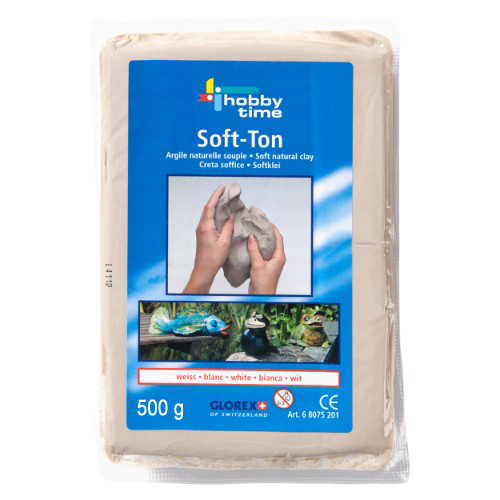 Масса для моделирования Hobby Time Soft-Ton, цвет: белый, 500 г7706809 Масса для моделирования Hobby Time Soft-Ton, цвет: белый, 500 г7706809Масса Hobby Time Soft-Ton - это мягкая самозатвердевающая масса для моделирования. Идеально подходит для занятий с детьми. Затвердевает на воздухе, подходит для лепки кукол, бижутерии, скульптур и многого другого. Можно красить или добавлять краску в массу во время лепки. Во избежание быстрого высыхания во время работы, увлажняйте руки водой. После высыхания, изделие легко обрабатывается резцом, а для придания более гладкой поверхности, его можно обработать мелкой шкуркой. Транспортировка и хранение только при положительной температуре. Для детей от 3 лет.