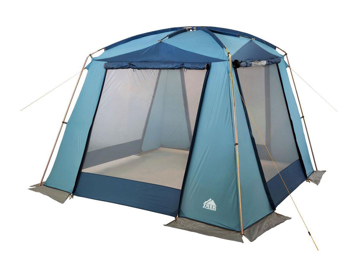 Шатер-тент TREK PLANET DINNER DOME, 350 см х 350 см х 210 см, цвет: синий, голубой70250 Шатер-тент TREK PLANET DINNER DOME, 350 см х 350 см х 210 см, цвет: синий, голубой70250Универсальный шатер четырехугольной формы TREK PLANET Dinner Dome с большим внутренним помещением и прекрасной обзорностью отлично подойдет как для дачи, так и для кемпинга. При открытых по всему периметру окнах - хорошо проветривается. При полностью закрытых шторках - полностью защищает от дождя. Особенности шатра: - легко собирается и разбирается; - устойчив на ветру; - тент шатра из полиэстера, с пропиткой PU водостойкостью 2000 мм, надежно защитит от дождя и ветра, все швы проклеены; - каркас: боковые стойки из стали, потолочные дуги из прочного стеклопластика; - большие москитные сетки во всю ширину окон и дверей; - защитные шторы на каждом окне и двери; - два входа в шатер; - защитным полог по всему периметру защищает от ветра, дождя и насекомых; - возможность подвески фонаря в палатке; - материал дуг: стеклопластик 12,7/11 мм, сталь 19 мм; - размер в сложенном виде: 23 см х 23 см х 87 см. ...