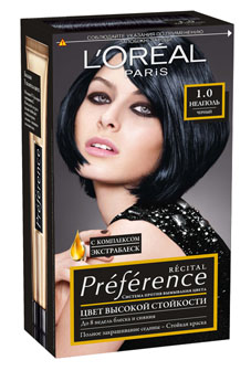 LOreal Paris Краска для волос Preference, ос бальзамом -усилителем цвета, ттенок 1.0, Неаполь, 251 млA7286602 LOreal Paris Краска для волос Preference, ос бальзамом -усилителем цвета, ттенок 1.0, Неаполь, 251 млA7286602Легендарная краска Preference от LOreal Paris - премиальное качество окрашивания! В ее разработке приняли участие эксперты из лабораторий LOreal Paris и профессиональный колорист Кристоф Робин. Более объемные красящие вещества Preference дольше удерживаются в структуре волоса, обеспечивая совершенный стойкий цвет. Уникальная технология против вымывания цвета и комплекс ЭКСТРАБЛЕСК подарят насыщенный цвет и великолепный блеск в течение 8 недель.