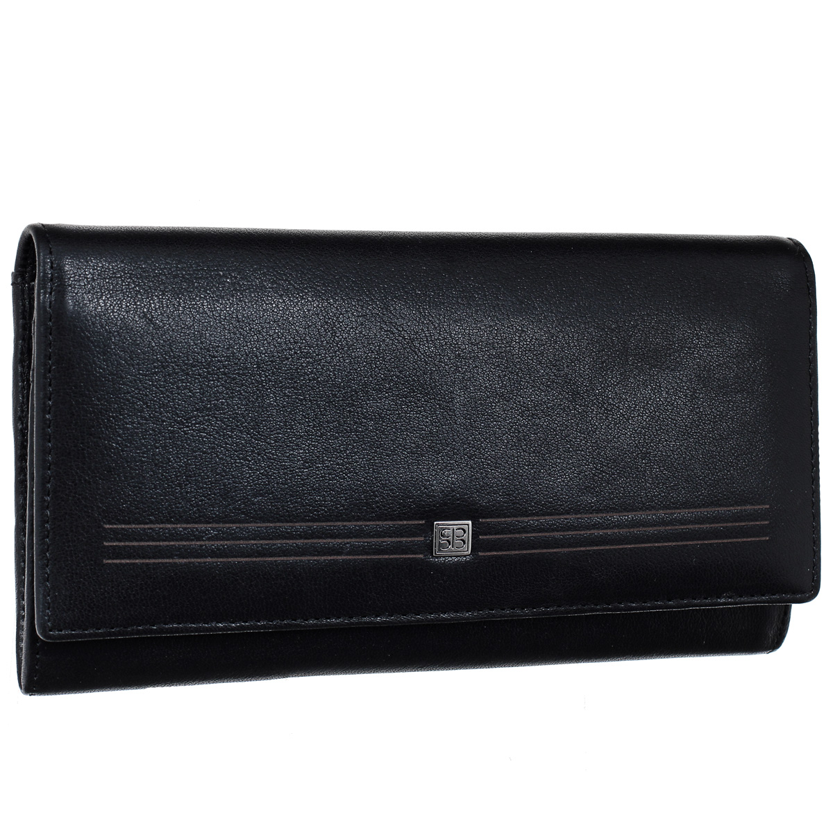Кошелек женский Sergio Belotti, цвет: черный. 10751075 west black Кошелек женский Sergio Belotti, цвет: черный. 10751075 west blackСтильный кошелек Sergio Belotti выполнен из высококачественной натуральной кожи и закрывается клапаном на кнопку. Внутри содержится одно отделение для купюр, пять кармашков для пластиковых карт, три кармана для мелких бумаг, кармашек для sim карты, сетчатый кармашек. На тыльной стороне расположен карман для бумаг без застежки и объемный карман для мелочи на застежке-молнии. Изделие упаковано в коробку из плотного картона с логотипом бренда. Такой кошелек станет стильным аксессуаром, который идеально подойдет к вашему образу.