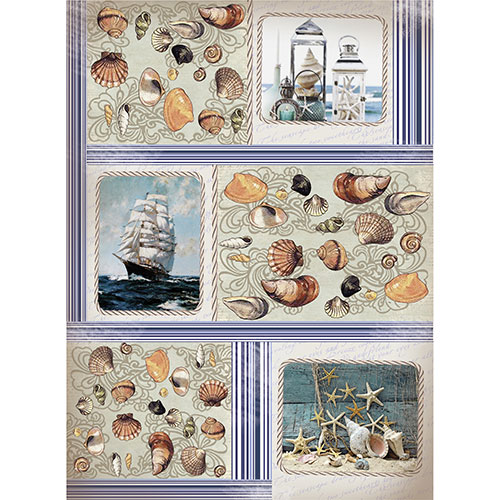 Рисовая бумага для декупажа Craft Premier Морской берег, 28,2 х 38,4 смCP06162 Рисовая бумага для декупажа Craft Premier Морской берег, 28,2 х 38,4 смCP06162Рисовая бумага для декупажа Craft Premier Морской берег - мягкая бумага с выраженной волокнистой структурой легко повторяет форму любых предметов. При работе с этой бумагой вам не потребуется никакой дополнительной подготовки перед началом работы. Вы просто вырезаете или вырываете нужный фрагмент, и хорошо проклеиваете бумагу на поверхности изделия. Рисовая бумага для декупажа идеально подходит для стекла. В отличие от салфеток, при наклеивании декупажная бумага практически не рвется и совсем не растягивается. Клеить ее можно как на светлую, так и на темную поверхность. Для новичков в декупаже - это очень удобно и гарантируется хороший результат. Поверхность, на которую будет клеиться декупажная бумага, подготавливают точно так же, как и для наклеивания салфеток, распечаток и т.д. Мотив вырезаем точно по контуру и замачиваем в емкости с водой, обычно не больше чем на одну минуту, чтобы он полностью впитал воду. Вынимаем и промакиваем бумажным или обычным полотенцем с двух...