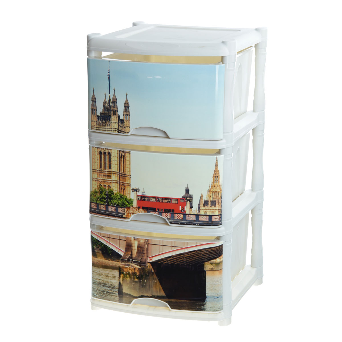 Комод Plastic Centre Hold, цвет: белый, 48 см х 41 см х 72,3 см. 812936812936 Комод Plastic Centre Hold, цвет: белый, 48 см х 41 см х 72,3 см. 812936812936Комод Plastic Centre Hold изготовлен из высококачественного экологически безопасного пластика. Он предназначен для хранения вещей, детских игрушек, хозяйственных принадлежностей и прочих предметов. Комод оснащен тремя вместительными выдвижными ящиками с ручками и четырьмя ножками. Комод Plastic Centre Hold надежно защитит ваши вещи от загрязнений, пыли и моли, а также позволит вам хранить их компактно и с удобством. Размер ящиков: 46,7 см х 33,5 см х 19,8 см.