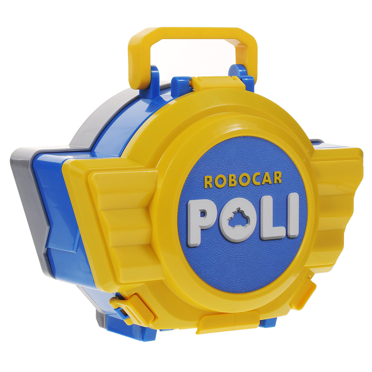 Robocar Poli Игрушка-кейс для трансформера Поли цвет желтый синий83076 Robocar Poli Игрушка-кейс для трансформера Поли цвет желтый синий83076Игрушка-кейс для трансформера Поли непременно понравится вашему малышу. Он выполнен из прочного пластика желтого и синего цветов и закрывается крышкой на защелки. Внутри находится круглая платформа, приподнимающаяся при открытии кейса. Полицейской машинке Поли в нем будет уютно. Кейс оснащен ручкой для переноски. Ваш ребенок будет в восторге от такого подарка!