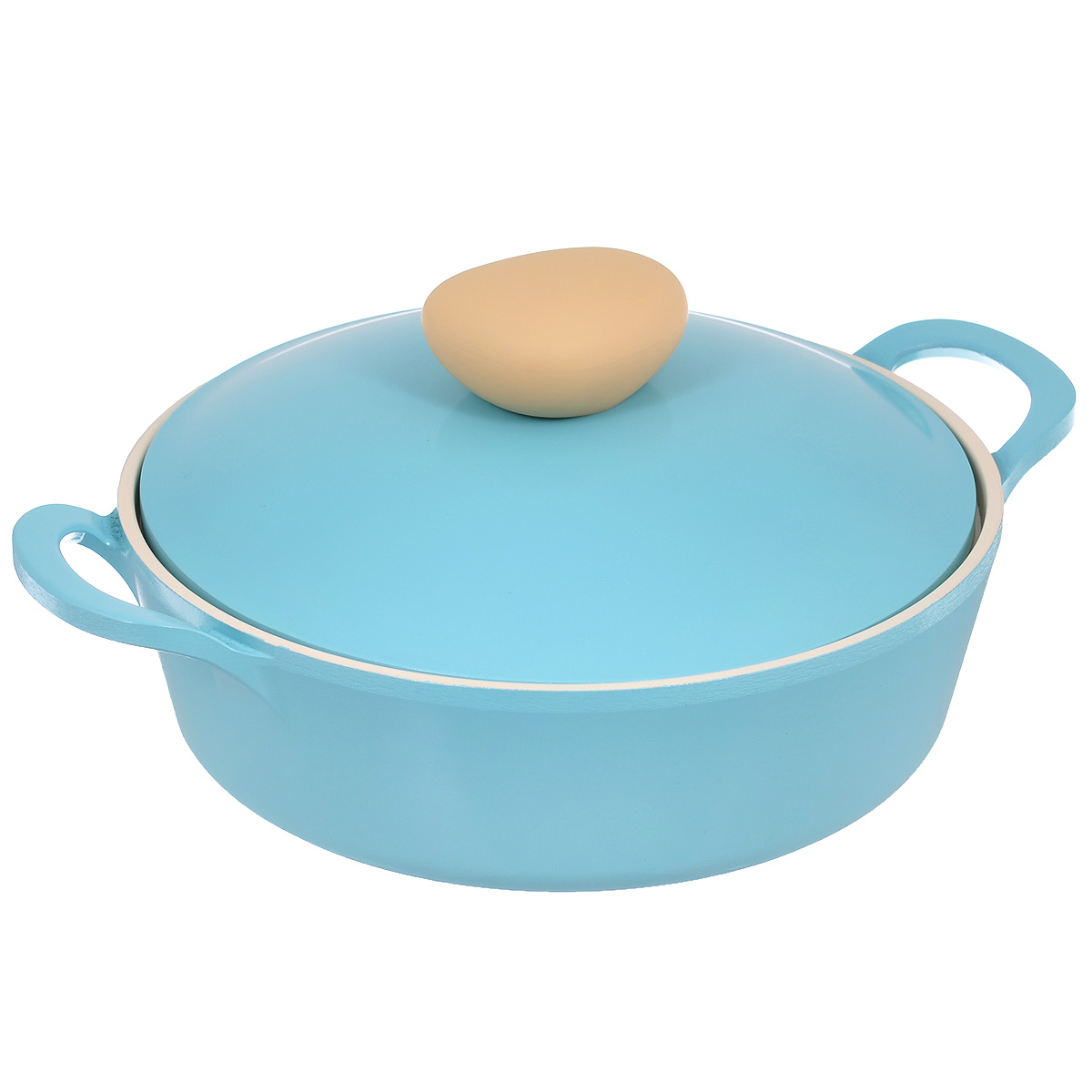 Жаровня Frybest Round с крышкой, с керамическим покрытием, цвет: голубой, 2 лROUND L22-B Жаровня Frybest Round с крышкой, с керамическим покрытием, цвет: голубой, 2 лROUND L22-BЖаровня Frybest Round выполнена из алюминия с внутренним и внешним керамическим покрытием Ecolon Superior. Такое покрытие устойчиво к повреждениям и не содержит вредных компонентов, так как изготовлено из натуральных материалов. Жаровня оснащена удобными литыми алюминиевыми ручками и крышкой с пароотводом и прорезиненной ручкой из высококачественного пластика. Коллекция Round - это сочетание непревзойденного качества и элегантности. Ключевые преимущества: - Литой алюминиевый корпус хорошо проводит тепло и равномерно нагревается, обеспечивая наиболее эффективное приготовление пищи, - Крепления ручек не имеют заклепок на внутренней стороне посуды, - Внешнее и внутреннее покрытие устойчиво к царапинам и повреждениям, - Покрытие абсолютно нейтрально и не вступает в реакцию с пищей, - Легко моется, - Утолщенное дно для лучшего распространения тепла и экономии энергии, - Благодаря равномерно прогревающейся алюминиевой...