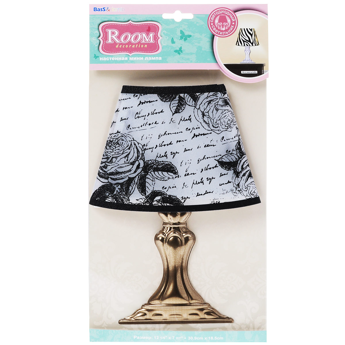 Наклейка-светильник для интерьера Room Decoration Лампа, 25 см х 18 см. LDA1322LDA1322 Наклейка-светильник для интерьера Room Decoration Лампа, 25 см х 18 см. LDA1322LDA1322Наклейка для стен и предметов интерьера Room Decoration Лампа, изготовленная из экологически безопасной самоклеящейся виниловой пленки и пластика - это удивительно простой и быстрый способ оживить интерьер помещения. Изделие выполнено в виде небольшой настольной лампы, декорированной изображением роз и рукописным текстом. Лампа может использоваться и как светильник, благодаря встроенным светодиодным лампочкам и батарейкам. Для включения нужно коснуться светильника рукой. Выключается автоматически через 30-40 секунд. Интерьерные наклейки дадут вам вдохновение, которое изменит вашу жизнь и поможет погрузиться в мир ярких красок, фантазий и творчества. Для вас открываются безграничные возможности придумать оригинальный дизайн и придать новый вид стенам и мебели. Наклейки абсолютно безопасны для здоровья. Они быстро и легко наклеиваются на любые ровные поверхности: стены, окна, двери, кафельную плитку, виниловые и флизелиновые обои, стекла, мебель. При...