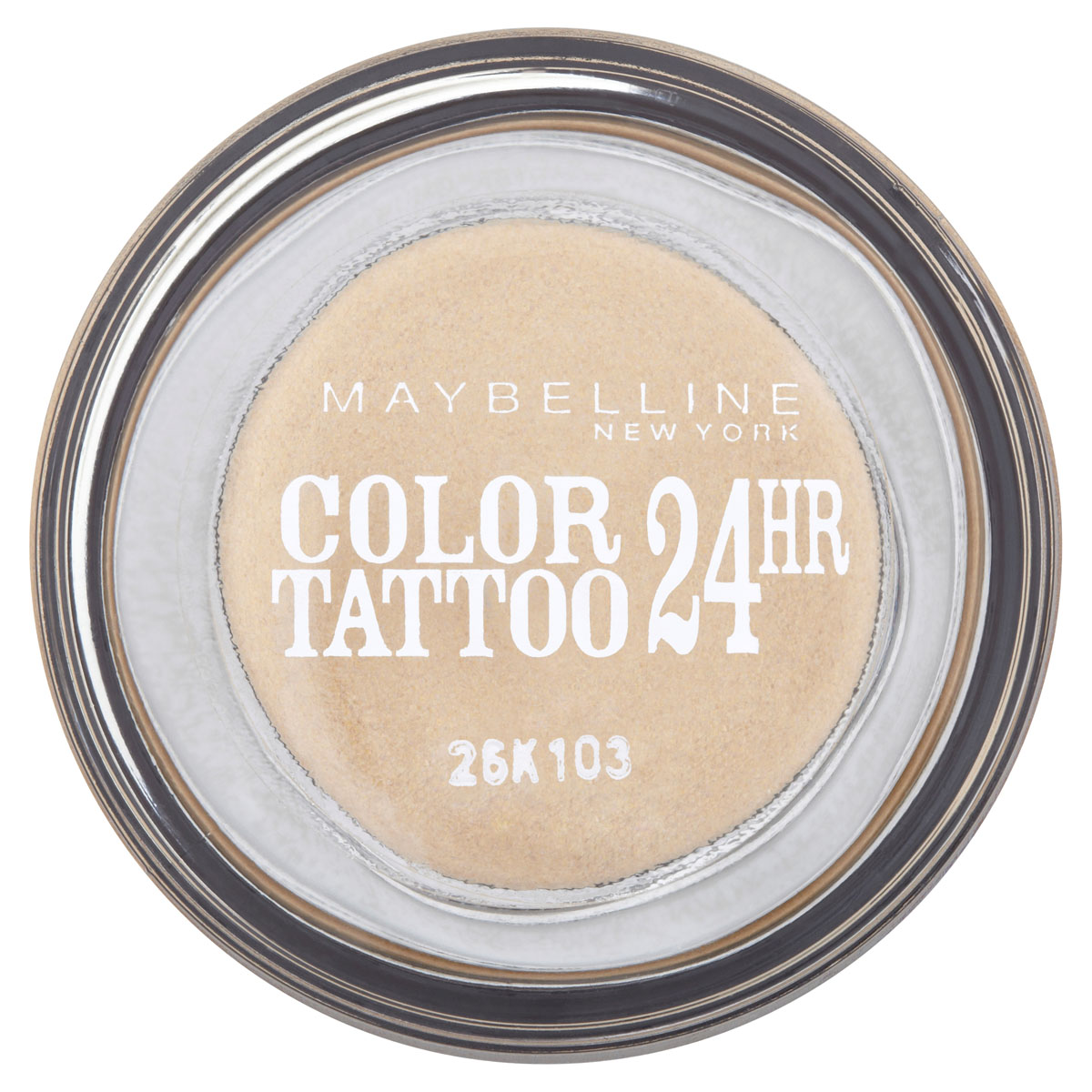 Maybelline New York Тени для век Color Tattoo 24 часа, оттенок 05, Вечное золото, 4 млB1949000 Maybelline New York Тени для век Color Tattoo 24 часа, оттенок 05, Вечное золото, 4 млB1949000Осмелься на ультраяркий, самый стойкий цвет! Супернасыщенные крем-гелевые тени с технологией тату-пигментов. Насыщенные, устойчивые тени Maybelline Color Tattoo 24 часа предназначены для дневного и вечернего макияжа. Тени словно татуировка надежно закрепляются на коже, не боятся влаги, не скатываются и не размазываются, даже если потереть глаза рукой. Товар сертифицирован.