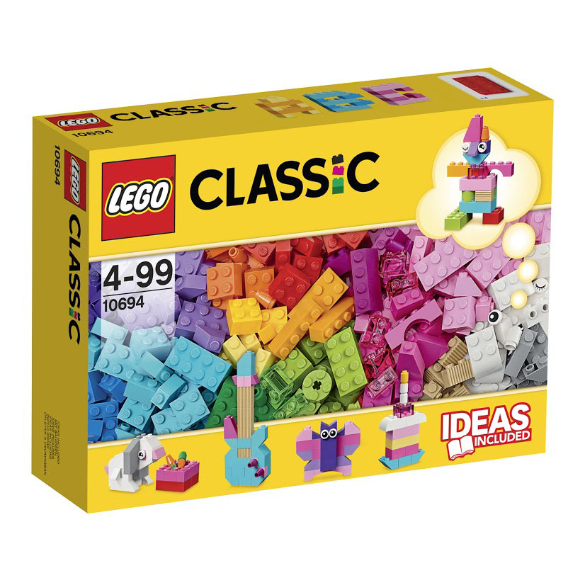 LEGO Classic Конструктор Дополнение к набору для творчества пастельные цвета 1069410694 LEGO Classic Конструктор Дополнение к набору для творчества пастельные цвета 1069410694От бабочек и цветов до гитар и тортов - этот набор с кубиками 20 пастельных цветов и причудливыми элементами позволит вам собрать все, что придет вам в голову! Не знаете с чего начать? Воспользуйтесь инструкцией с идеями и рекомендациями дизайнеров. Этот набор идеально дополнит либо уже имеющийся набор LEGO. Этот красочный игровой набор содержит 303 пластиковых элемента для сборки и инструкцию по сборке. Конструктор - это один из самых увлекательнейших и веселых способов времяпрепровождения. Ребенок сможет часами играть с конструктором, придумывая различные ситуации и истории. В процессе игры с конструкторами LEGO дети приобретают и постигают такие необходимые навыки как познание, творчество, воображение. Обычные наблюдения за детьми показывают, что единственное, чему они с удовольствием посвящают время - это игры. Игра - это состояние души, это веселый опыт познания реальности. Играя, дети создают собственные миры, осваивают их, восстанавливают прошедшие и будущие...