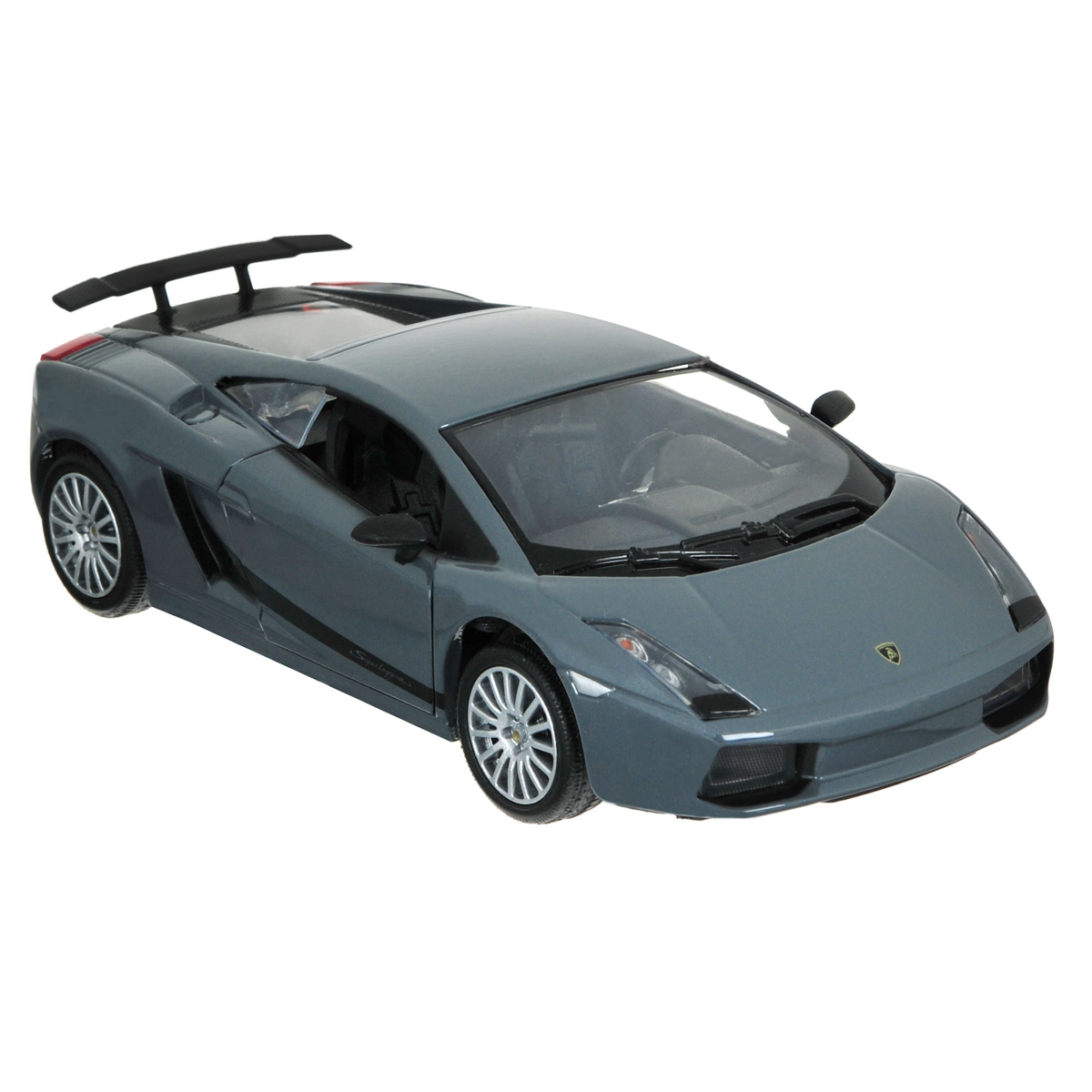 MotorMax Модель автомобиля Lamborghini Gallardo Superleggera цвет черныйblack_metallic/ast73346 MotorMax Модель автомобиля Lamborghini Gallardo Superleggera цвет черныйblack_metallic/ast73346Коллекционная модель MotorMax Laмborghini Gallardo Superleggera станет хорошим подарком для любого ценителя автомобилей. Lamborghini Gallardo Superleggera - это 1,3 тонны сверхмощного, быстрого и фантастически дорого суперкара. В настоящее время выпуск этого автомобиля прекращен и доподлинно неизвестно даже количество выпущенных авто. Но вы можете стать его владельцем, добавив в свою коллекцию уникальную масштабную модель от MotorMax. Роскошная модель в точности повторяет внешний облик и даже некоторые особенности начинки реального авто. У машинки открываются двери и капот, а также поворачиваются колеса. Корпус автомобиля выполнен из литого металла, отделка салона и некоторые элементы пластиковые, а шины изготовлены из резины. Все по-настоящему!