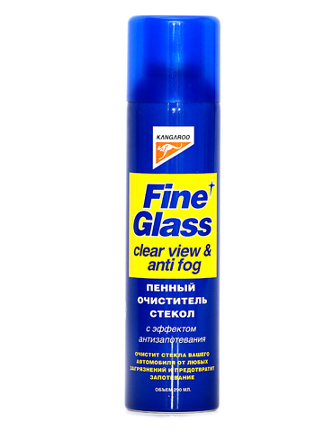 Пенный стеклоочиститель Kangaroo Fine Glass, с эффектом антизапотевания, 290 мл320102 Пенный стеклоочиститель Kangaroo Fine Glass, с эффектом антизапотевания, 290 мл320102Пенный стеклоочиститель Kangaroo Fine Glass быстро удаляет любые загрязнения со стекол и фар автомобиля, не оставляя разводов. Предотвращает запотевание стекол. Благодаря пенной структуре легко наносится на стекло и не стекает в технические отверстия автомобиля. Не замерзает зимой.