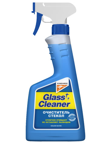 Очиститель стекол Kangaroo Glass Cleaner, с салфеткой, 500 мл320126 Очиститель стекол Kangaroo Glass Cleaner, с салфеткой, 500 мл320126Очиститель стекол Kangaroo Glass Cleaner отлично очищает и удаляет со стекол слой пыли, жира, грязи, отпечатки пальцев и следы насекомых. Используется также при чистке внешних панелей электробытовых приборов, керамических и хромированных поверхностей. Благодаря специальной формуле очиститель не оставляет разводов. В комплекте поставляется специальная салфетка из микрофибры.