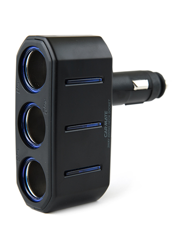 Разветвитель прикуривателя Carmate 3 Way Swing Neck Socket, 3 гнезда, с подсветкой, цвет: черныйCT780(RU) Разветвитель прикуривателя Carmate 3 Way Swing Neck Socket, 3 гнезда, с подсветкой, цвет: черныйCT780(RU)Разветвитель прикуривателя Carmate 3 Way Swing Neck Socket позволяет подключить сразу 3 электроприбора. Прибор можно развернуть на 90° в одной плоскости и на 360° - в другой. Может использоваться при напряжении 12В.