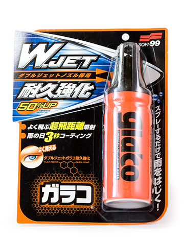 Антидождь Soft 99 Glaco W Jet Strong, для стекол, 180 мл4169 Антидождь Soft 99 Glaco W Jet Strong, для стекол, 180 мл4169Водоотталкивающее покрытие Soft 99 Glaco W Jet Strong предназначено для обработки стекол и зеркал автомобиля. За 3 секунды образует на стекле водоотталкивающее покрытие длительного действия во время дождя. С двойным распылителем! По результатам испытаний двойной распылитель наносит средство более интенсивно и на большем расстоянии, чем распылитель предыдущего поколения. Данное средство можно безопасно наносить даже в сильный дождь.