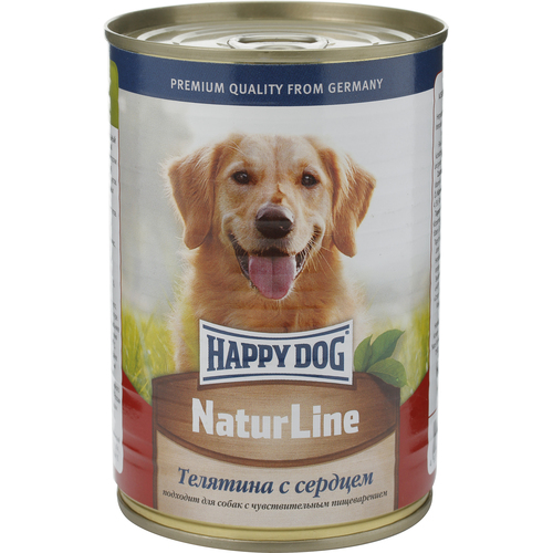 Консервы для собак Happy Dog Natur, с телятиной и сердцем, кусочки в соусе, 400 г15875 Консервы для собак Happy Dog Natur, с телятиной и сердцем, кусочки в соусе, 400 г15875Консервы для собак Happy Dog Natur с телятиной и сердцем хорошо усваиваются и обладают невероятно привлекательным вкусом, который обязательно оценит даже привередливый питомец. Это полностью мясные консервы, дополненные сбалансированным комплексом витаминов и минералов, необходимых для правильного функционирования всего организма. Немаловажной особенностью консервов является наличие только одного источника животного белка и отсутствие в составе сои, искусственных красителей и консервантов, что положительно сказывается на полезных свойствах консервов (в том числе существенно уменьшается вероятность возникновения аллергических реакций). Консервы для собак Happy Dog Natur приготовлены из отборной телятины по уникальной технологии, позволяющей сохранить питательные свойства и вкусовые качества продукта. Полезные свойства телятины весьма обширны и обусловлены наличием в составе большого количества жизненно необходимых витаминов и минералов. Витамины...