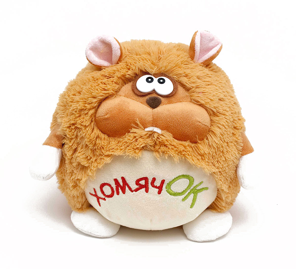 Fancy Мягкая игрушка Хомячок Круглик 18 смХОМ0 Fancy Мягкая игрушка Хомячок Круглик 18 смХОМ0Очаровательная мягкая игрушка Fancy Хомячок Круглик, выполненная в виде жизнерадостного хомячка светло-коричневого цвета, по форме напоминающего колобка, вызовет умиление и улыбку у каждого, кто ее увидит. Удивительно мягкая игрушка принесет радость и подарит своему обладателю мгновения нежных объятий и приятных воспоминаний. Великолепное качество исполнения делает эту игрушку чудесным подарком к любому празднику. У этого милого хомячка всегда всё отлично, иначе и быть не может, ведь он - хомячОК.