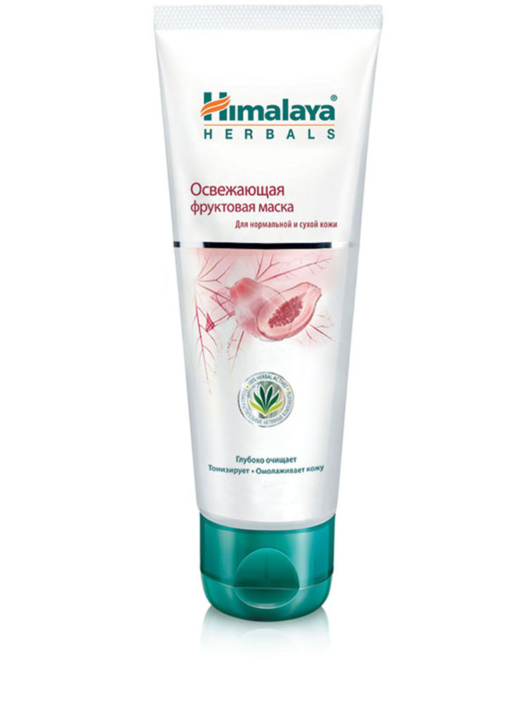Himalaya Herbals Маска для лица Освежающая, фруктовая, для нормальной и сухой кожи, 75 мл38791205 Himalaya Herbals Маска для лица Освежающая, фруктовая, для нормальной и сухой кожи, 75 мл38791205Освежающая фруктовая маска очищает закупоренные поры, удаляет загрязнения из глубоких слоев кожи, тонизирует кожу и помогает ей вернуть природную эластичность. Маска помогает устранить мелкие несовершенства кожи и способствует устранению черных точек, улучшает текстуру кожи, помогает минимизировать образование морщин. Яблоко, богатый источник натуральных АНА-кислот, питает кожу и придает ей здоровое сияние. Инжир и огурец освежают кожу. Папайя помогает осветлить веснушки и разглаживает кожу. Минеральная глина успокаивает кожу и улучшает кровообращение, оставляя вашу кожу обновленной и сияющей. Товар сертифицирован.