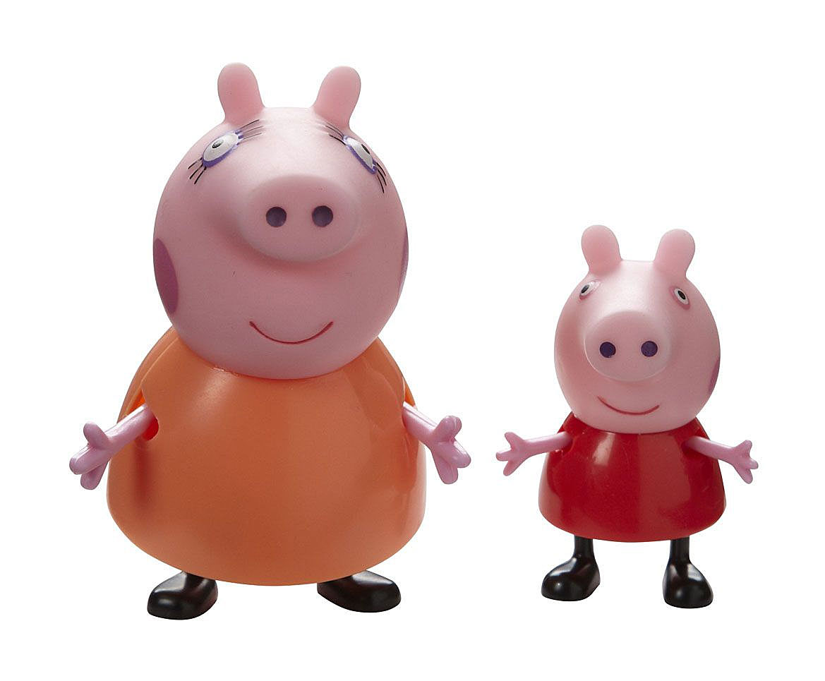 Игровой набор Peppa Pig Семья Пеппы: мама, дочка20837н Игровой набор Peppa Pig Семья Пеппы: мама, дочка20837нИгровой набор Peppa Pig Семья Пеппы: мама, дочка непременно понравится вашему ребенку и займет его внимание надолго. Набор включает две фигурки: свинку Пеппу и ее маму. Ручки и ножки фигурок подвижны, что придает игре реалистичность. Ваш ребенок с удовольствием будет играть с этим набором, придумывая различные истории и составляя собственные сюжеты. Пеппа - симпатичная маленькая свинка, которая живет вместе со своими Мамой Свинкой, Папой Свином и маленьким братиком Джорджем. Пеппа обожает играть, наряжаться, бывать в новых местах и заводить новые знакомства, но самое любимое занятие Пеппы - прыгать в грязных лужах. Герои мультфильма наделены частично качествами людей, частично качествами животных. Они ходят в одежде, живут в домах, ездят на машинах, ходят на работу и в театр. Дети отмечают дни рождения, играют в парках, катаются на катках и занимаются всем, что присуще людям. В то же время свинки постоянно хрюкают, овечки блеют, а кошки мяукают.
