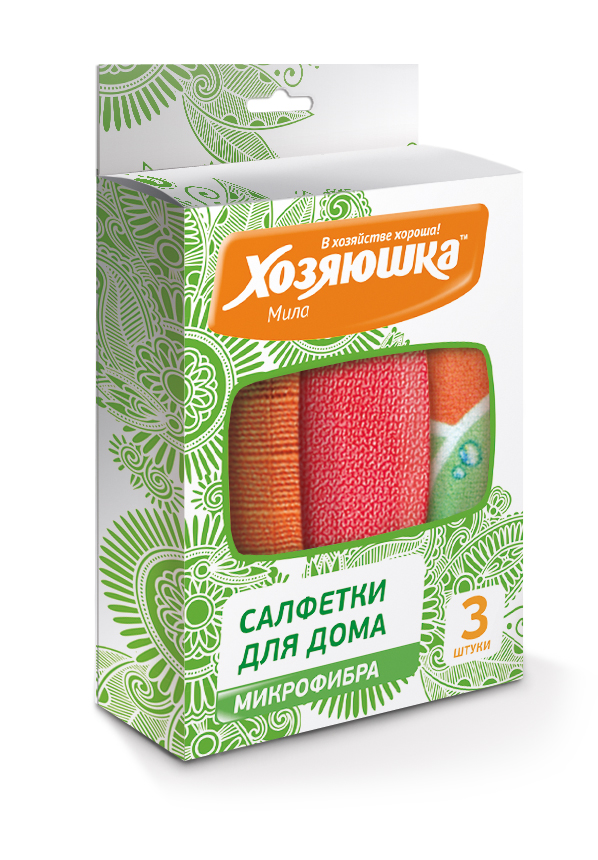 Набор салфеток Хозяюшка Мила, 30 х 30 см, 3 шт04028 Набор салфеток Хозяюшка Мила, 30 х 30 см, 3 шт04028Набор Хозяюшка Мила состоит из трех салфеток: универсальной, салфетки для полировки и салфетки для стекол и зеркал. С помощью набора салфеток легко поддерживать чистоту во всем доме.