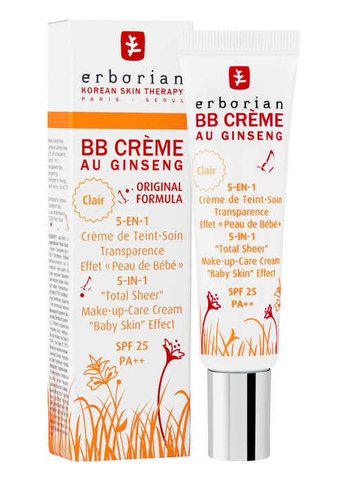 Erborian Крем для лица BB Creme, 5-в-1, SPF 25, тон: светлый, 15 мл780376 Erborian Крем для лица BB Creme, 5-в-1, SPF 25, тон: светлый, 15 мл780376Крем для лица Erborian BB Creme предназначен для всех женщин, которые хотят, чтобы кожа выглядела естественно, но более привлекательно. Текстура крема легкая, шелковистая, тающая окутывает кожу мягкой вуалью, скрывает несовершенства и создает эффект естественно безупречной кожи. Крем ухаживает за кожей, создает однородный тон, естественный матовый эффект, выравнивает тон кожи, скрывает недостатки, увлажняет, питает, разглаживает мелкие и более глубокие морщины. Защищает от воздействия УФ-лучей, делает кожу мягкой, нежной и шелковистой, как у младенца. Действует 12 часов. Товар сертифицирован.