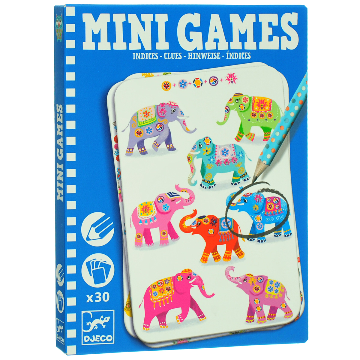 Djeco Мини-игра Подсказки Феодоры05318 Djeco Мини-игра Подсказки Феодоры05318Мини-игра Djeco Подсказки Феодоры от французской компании Djeco понравится детям, которые любят игры на мышление. Ребенку необходимо изучить все подсказки и найти картинку, соответствующую этим подсказкам. Эта карточная игра не такая простая, как кажется на первый взгляд, ведь для того, чтобы выполнить задание, необходимо быть внимательным и хорошо сконцентрироваться. В комплект игры входят 30 карточек с различными картинками и заточенный чернографитный карандаш с ластиком на конце. Малыш сможет обводить нужные ему картинки, стирая линии при необходимости. Фирма Djeco – это гарантия высокого качества, широкий выбор товаров для гармоничного развития ребенка, над дизайном и иллюстрациями работают опытные детские психологи и дизайнеры. Рекомендуемый возраст: от 6 до 10 лет.