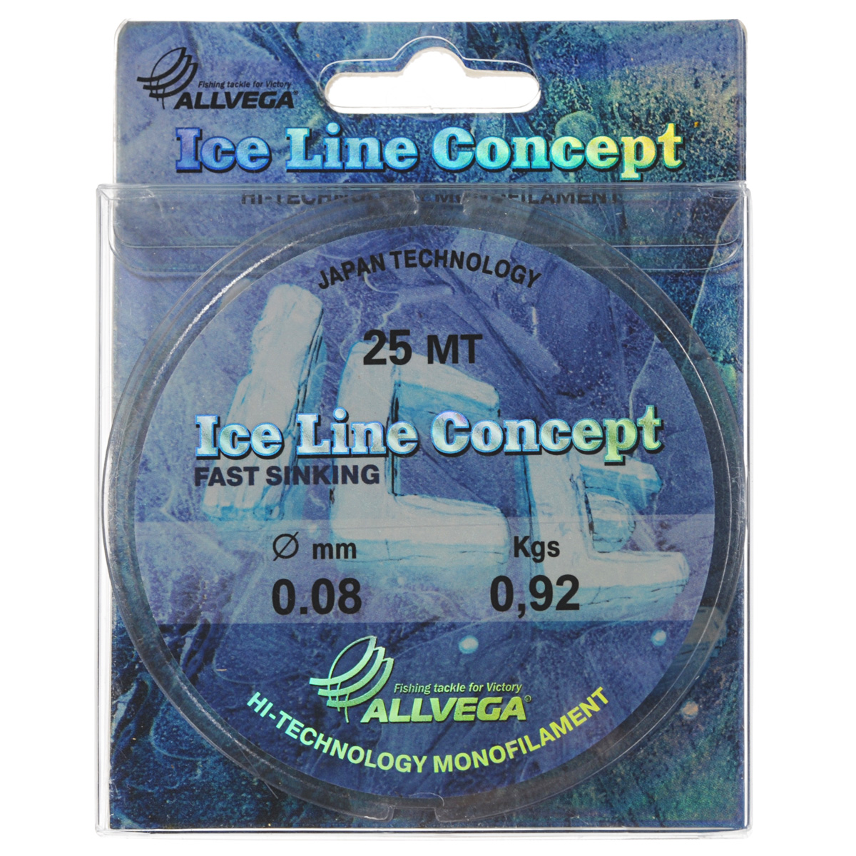 Леска Allvega Ice Line Concept, сечение 0,08 мм, длина 25 м36160 Леска Allvega Ice Line Concept, сечение 0,08 мм, длина 25 м36160Специальная зимняя леска Allvega Ice Line Concept для низких температур. Прозрачная и высокопрочная. Отсутствие механической памяти, позволяет с успехом использовать ее для ловли на мормышку.