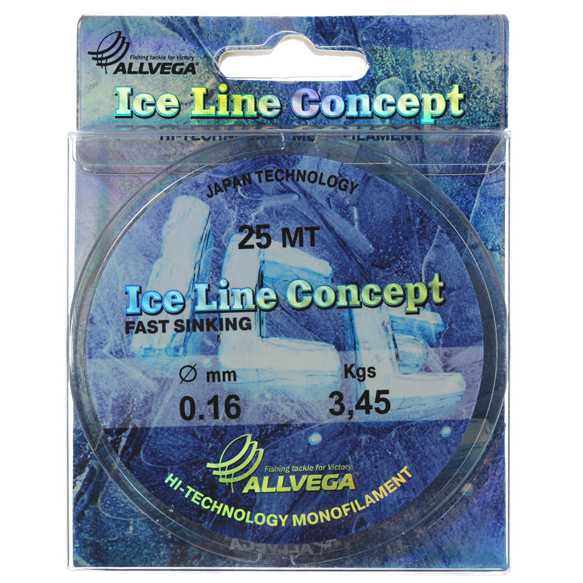 Леска Allvega Ice Line Concept, сечение 0,16 мм, длина 25 м36165 Леска Allvega Ice Line Concept, сечение 0,16 мм, длина 25 м36165Специальная зимняя леска Allvega Ice Line Concept для низких температур. Прозрачная и высокопрочная. Отсутствие механической памяти, позволяет с успехом использовать ее для ловли на мормышку.