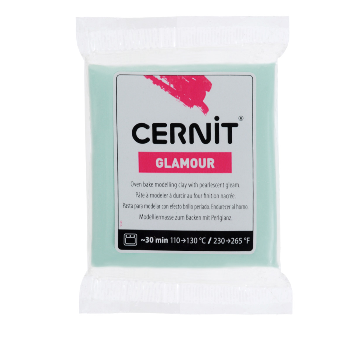 Пластика Cernit Glamour, перламутровая, цвет: светло-зеленый, 56-62 г146284_611 Пластика Cernit Glamour, перламутровая, цвет: светло-зеленый, 56-62 г146284_611Пластика Cernit Glamour- это запекаемая и самоотвердевающая полимерная глина, предназначенная для лепки. Запекается в домашней печи при температуре до 130°С не более 30 минут. После запекания изделие приобретает твердость и может раскрашиваться красками и подвергаться механической обработке. Транспортировка и хранение пластики возможно только при положительной температуре. Рекомендовано для детей старше 8 лет.