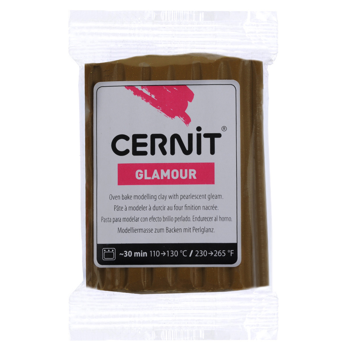Пластика Cernit Glamour, перламутровая, цвет: коричневый, 56-62 г146284_800 Пластика Cernit Glamour, перламутровая, цвет: коричневый, 56-62 г146284_800Пластика Cernit Glamour- это запекаемая и самоотвердевающая полимерная глина, предназначенная для лепки. Запекается в домашней печи при температуре до 130°С не более 30 минут. После запекания изделие приобретает твердость и может раскрашиваться красками и подвергаться механической обработке. Транспортировка и хранение пластики возможно только при положительной температуре. Рекомендовано для детей старше 8 лет.