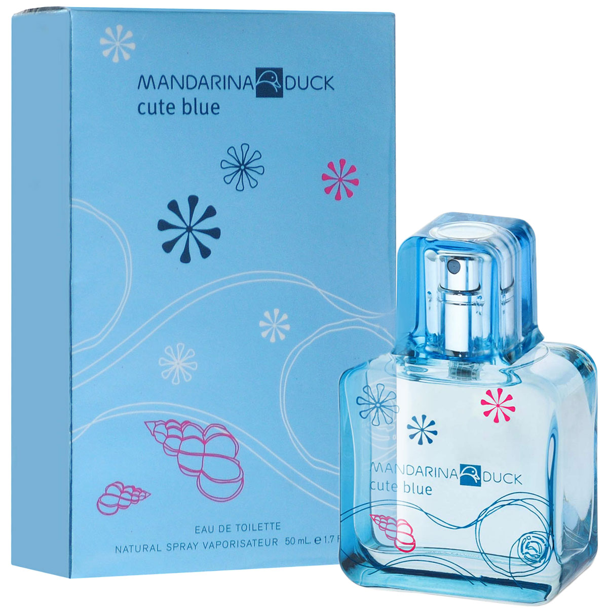 Mandarina Duck Туалетная вода Cute Blue, женская, 50 мл47103 Mandarina Duck Туалетная вода Cute Blue, женская, 50 мл47103Туалетная вода Cute Blue от Mandarina Duck - свежий водный и цветочно-фруктовый аромат для тех, кто любит природу и открытое пространство. Древесная теплота базовых нот гармонизирует это парфюмерное творение. Освежающий аромат тысячи лепестков, парящих в воздухе…Аромат счастья, витающего в светлом голубом небе. Лотос, магнолия и цветы грейпфрута соединяются с игривым имбирем и нотами росы. Вуаль белого мускуса, серой амбры и кедра наполняет аромат нежным сексуальным шлейфом… Классификация аромата : свежий, цветочно-фруктовый. Пирамида аромата : Верхние ноты: цветы грейпфрута, бергамот, голубой лотос. Ноты сердца: свежий имбирь, магнолия, воздушная дымка. Ноты шлейфа: масло техасского кедра, серая амбра, белый мускус. Ключевые слова Легкий, свежий, сексуальный! Туалетная вода - один из самых популярных видов парфюмерной продукции. Туалетная...