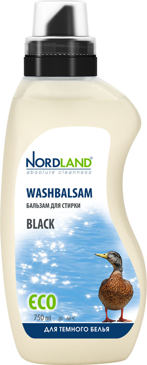 Бальзам для стирки темного белья Nordland Black, 750 мл391084 Бальзам для стирки темного белья Nordland Black, 750 мл391084Бальзам для стирки Nordland Black специально предназначен для стирки белья и одежды темного цвета из синтетических и хлопчатобумажных тканей. Сохраняет насыщенность красок, предотвращает появление белесости. Содержит безопасные, не раздражающие кожу компоненты. Подходит для всех типов стиральных машин и ручной стирки при температуре от +20° до +60°С. - Без красителей - Антиаллергенный состав - Экономичный расход - Действует уже при +20°С - Биораспад 100% Состав: 5-15% анионные ПАВ, неионные ПАВ; менее 5% амфотерные ПАВ, мыло; энзимы, ароматизатор, консервант (бензизотиазолинон). Товар сертифицирован.