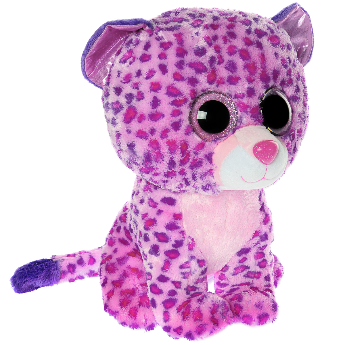 Мягкая игрушка Beanie Boos Леопард Glamour, 23 см36985 Мягкая игрушка Beanie Boos Леопард Glamour, 23 см36985Очаровательная мягкая игрушка Beanie Boos Леопард Glamour, выполненная в виде милого розового котенка леопарда, непременно вызовет улыбку и симпатию и у детей, и у взрослых. Забавный леопард с выразительными розовыми глазками изготовлен из высококачественного мягкого текстильного материала с набивкой из синтепона. Как и все игрушки серии Beanie Boos, эта игрушка изготовлена вручную, с любовью и вниманием к деталям. Удобный небольшой размер леопарда позволит брать его с собой на прогулку, и малышу не придется расставаться со своим новым другом. Удивительно мягкая игрушка принесет радость и подарит своему обладателю мгновения нежных объятий и приятных воспоминаний. Специальные гранулы, расположенные в лапках игрушки, способствуют развитию мелкой моторики рук малыша. Великолепное качество исполнения делают эту игрушку чудесным подарком к любому празднику.