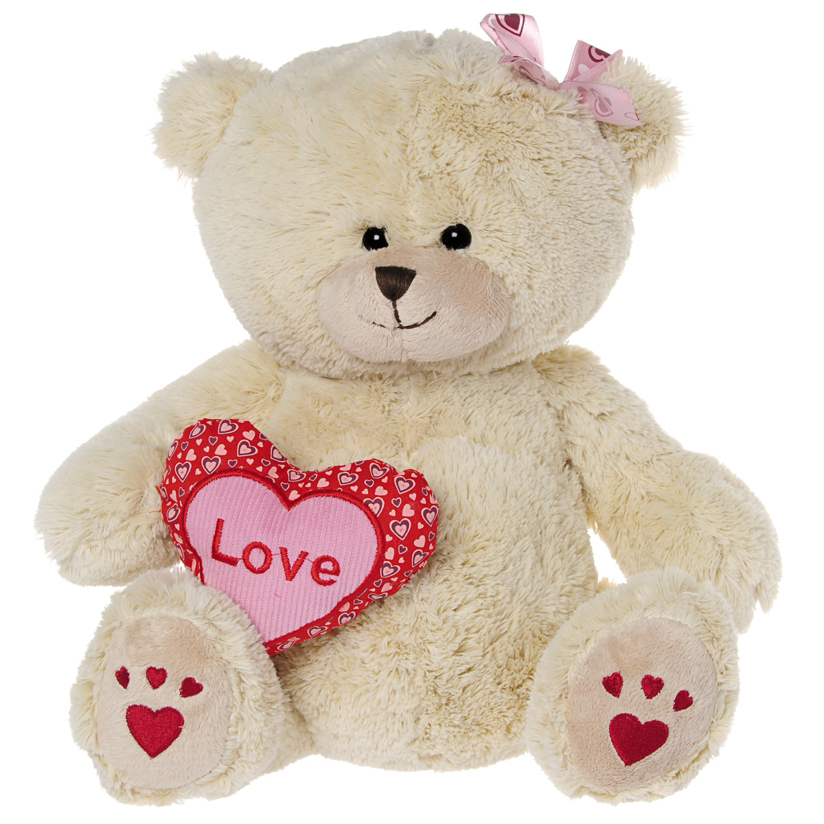 Мягкая игрушка Maxi Toys Мишка Лина с сердцем, 31 смTS-A6793-30BS Мягкая игрушка Maxi Toys Мишка Лина с сердцем, 31 смTS-A6793-30BSОчаровательная мягкая игрушка Maxi Toys Мишка Лина с сердцем выполненная в виде трогательного медвежонка, непременно вызовет умиление и улыбку у каждого. Милая медведица Лина держит в руках сердечко с надписью Love, а ее ушко украшено розовым бантикам. Игрушка изготовлена из высококачественного мягкого искусственного меха с набивкой из синтепона. Удивительно мягкая игрушка принесет радость и подарит своему обладателю мгновения нежных объятий и приятных воспоминаний. Великолепное качество исполнения делают эту игрушку чудесным подарком к любому празднику.