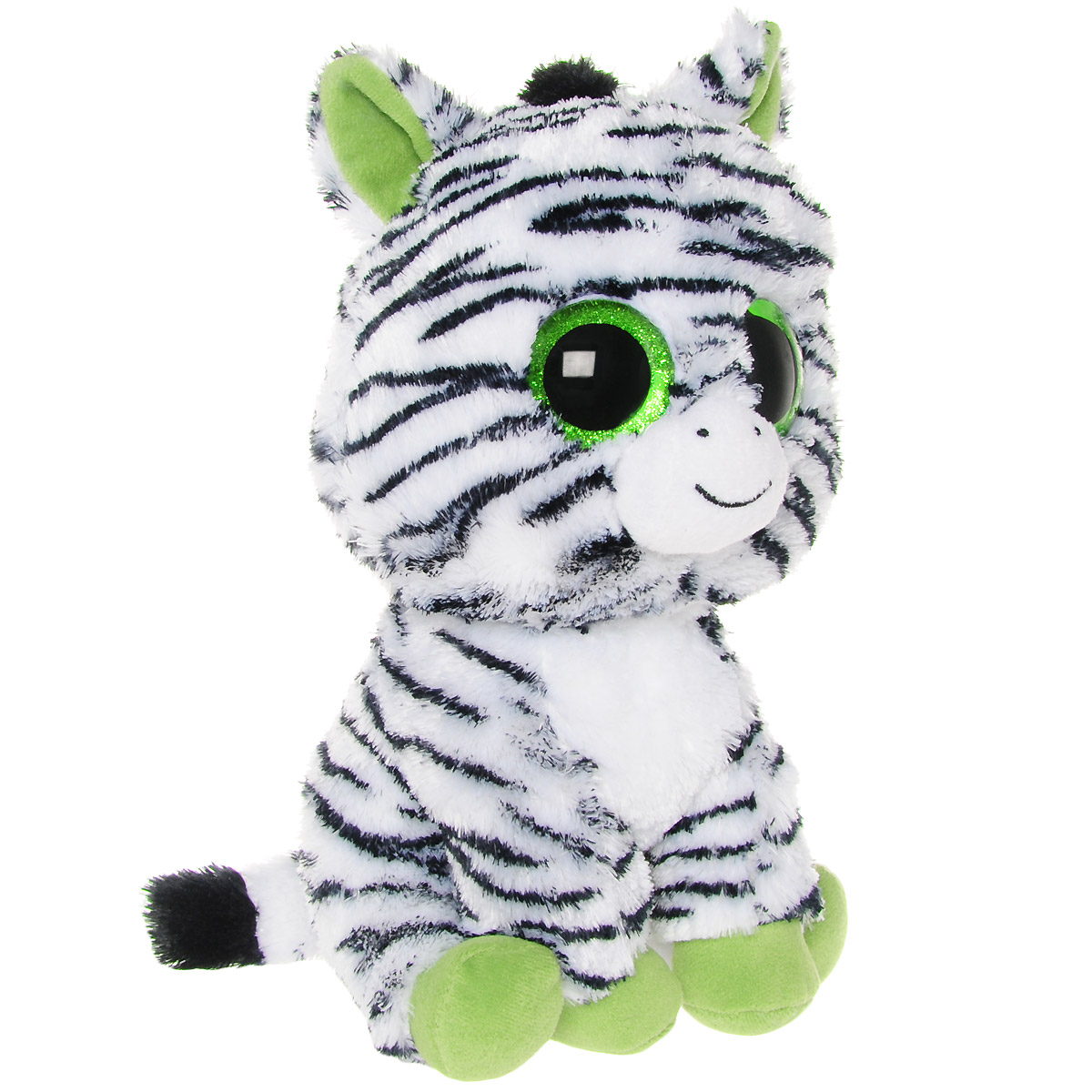 Мягкая игрушка Beanie Boos Зебра Zig-Zag, 24 см36922 Мягкая игрушка Beanie Boos Зебра Zig-Zag, 24 см36922Очаровательная мягкая игрушка Beanie Boos Зебра Zig-Zag, выполненная в виде милой зебры с большими глазками, вызовет умиление и улыбку у каждого, кто ее увидит. Она станет замечательным подарком, как ребенку, так и взрослому. Удивительно мягкая игрушка принесет радость и подарит своему обладателю мгновения нежных объятий и приятных воспоминаний. Специальные гранулы, используемые при ее набивке, способствуют развитию мелкой моторики рук малыша. Великолепное качество исполнения делают эту игрушку чудесным подарком к любому празднику.
