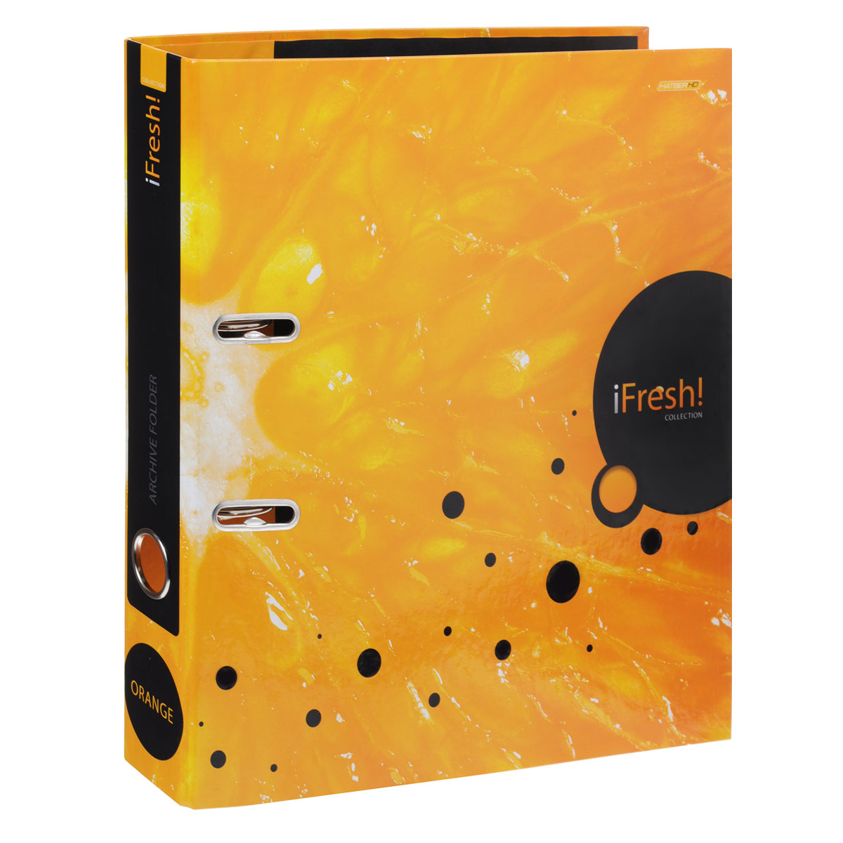 Папка-регистратор Hatber iFresh!: Апельсин, цвет: оранжевыйПР4_11263 Папка-регистратор Hatber iFresh!: Апельсин, цвет: оранжевыйПР4_11263Красочная папка-регистратор Hatber iFresh!: Апельсин пригодится в каждом офисе и доме для хранения больших объемов документов. Внешняя сторона папки выполнена из плотного ламинированного картона и оформлена увеличенным изображением сердцевины апельсина. Папка-регистратор оснащена надежным арочным механизмом крепления бумаги. Круглое отверстие в корешке папки облегчит ее извлечение с полки. Ширина корешка 5 см.